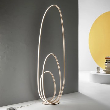 Ondaluce - Candeeiro de pé LED dimerizável GOLDEN LED/45W/230V 160 cm dourado