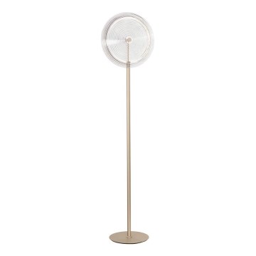Ondaluce - Candeeiro de pé LED regulável JOKEY LED/15W/230V 170 cm dourado/transparente