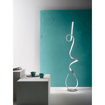 Ondaluce - Candeeiro de pé LED regulável LUMEN LED/30W/230V 160 cm prateado