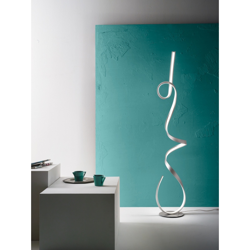 Ondaluce - Candeeiro de pé LED regulável LUMEN LED/30W/230V 160 cm prateado