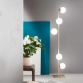 Ondaluce - Candeeiro de pé MONILE 5xE14/10W/230V 170 cm dourado/branco