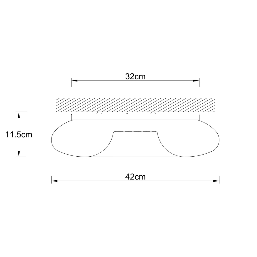 Ondaluce - Candeeiro de tecto DODI 3xE27/15W/230V Ø 42 cm branco