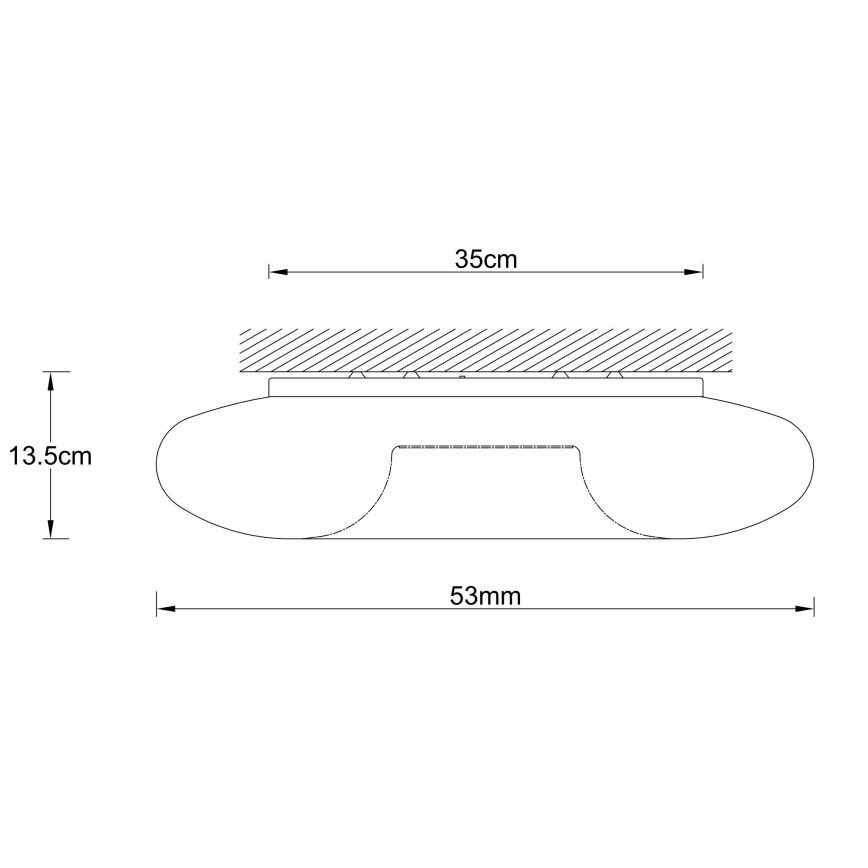 Ondaluce - Candeeiro de tecto DODI 4xE27/15W/230V Ø 53 cm branco