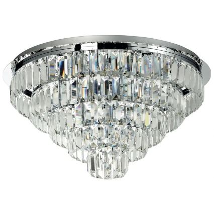 Ondaluce - Lustre de teto em cristal CASTLE 12xG9/7W/230V Ø 60 cm cromado brilhante