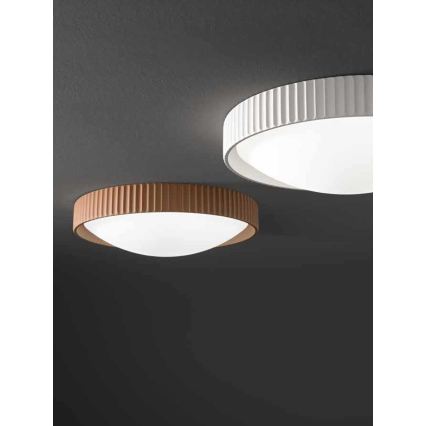 Ondaluce - Candeeiro de tecto LED CONCRETE LED/20W/230V Ø 41 cm betão castanho