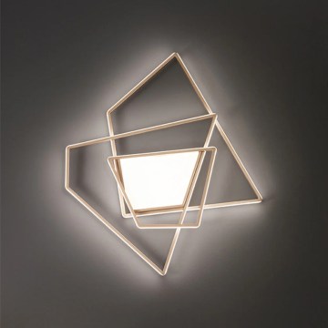 Ondaluce - Candeeiro de tecto LED dimerizável GALAXY LED/90W/230V 71x84 cm dourado