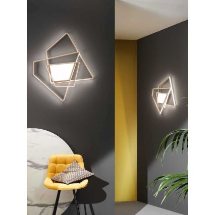 Ondaluce - Candeeiro de tecto LED dimerizável GALAXY LED/90W/230V 71x84 cm dourado