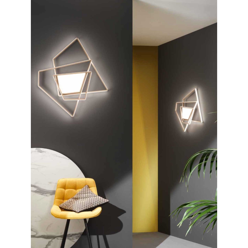 Ondaluce - Candeeiro de tecto LED dimerizável GALAXY LED/90W/230V 71x84 cm dourado