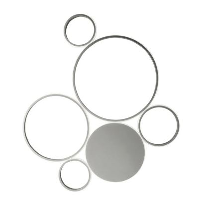 Ondaluce - Candeeiro de tecto LED dimerizável POIS LED/68W/230V prateado
