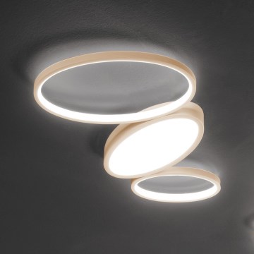 Ondaluce - Candeeiro de tecto LED regulável RICE LED/25W/230V 38x63 cm dourado