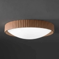 Ondaluce - Candeeiro de teto LED CONCRETE LED/20W/230V, diâmetro 41 cm, betão/castanho