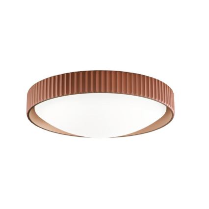 Ondaluce - Candeeiro de teto LED CONCRETE LED/20W/230V, diâmetro 41 cm, betão/castanho