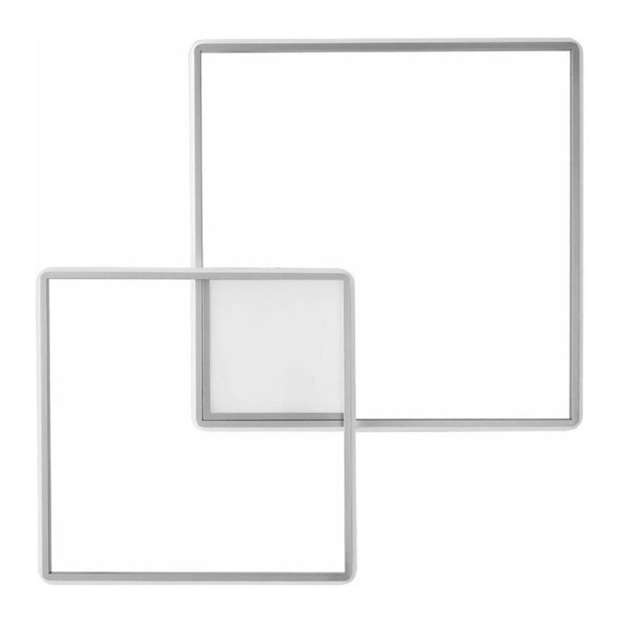 Ondaluce - Candeeiro de teto LED dimável DOWEL LED/60W/230V 75x75 cm prateado