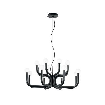 Ondaluce - Candeeiro pendente DERBY com cabo 16xG9/7W/230V Ø 81,5 cm, preto