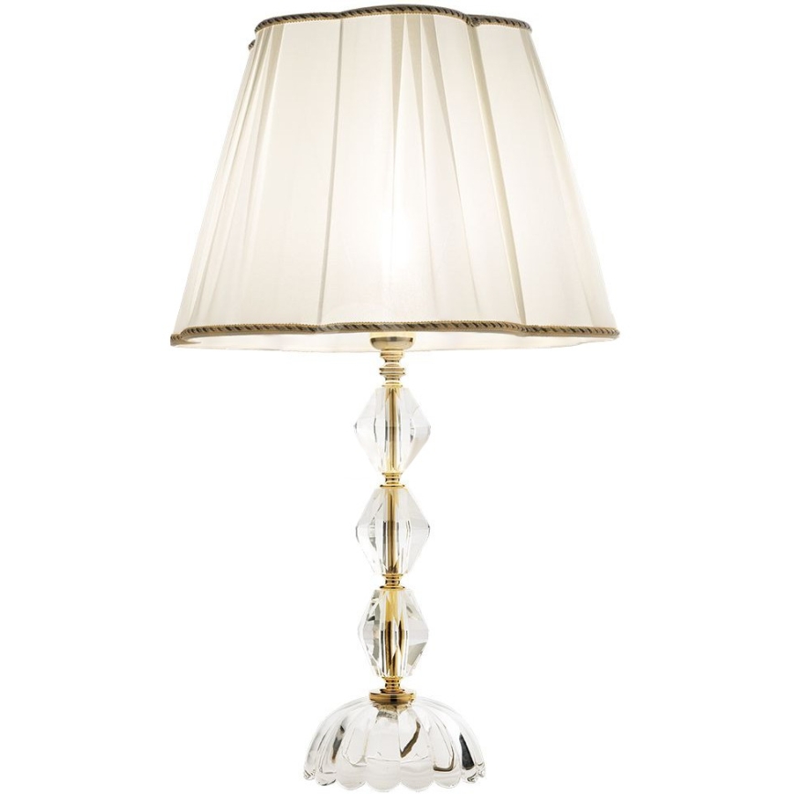 Ondaluce - Lâmpada de mesa de cristal BRIGIDA 1xE27/15W/230V creme/transparente