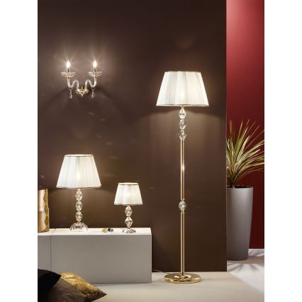 Ondaluce - Lâmpada de mesa de cristal BRIGIDA 1xE27/15W/230V creme/transparente