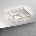 Ondaluce - Luminária de teto LED dimerizável DOWEL LED/46W/230V 55x55 cm dourada