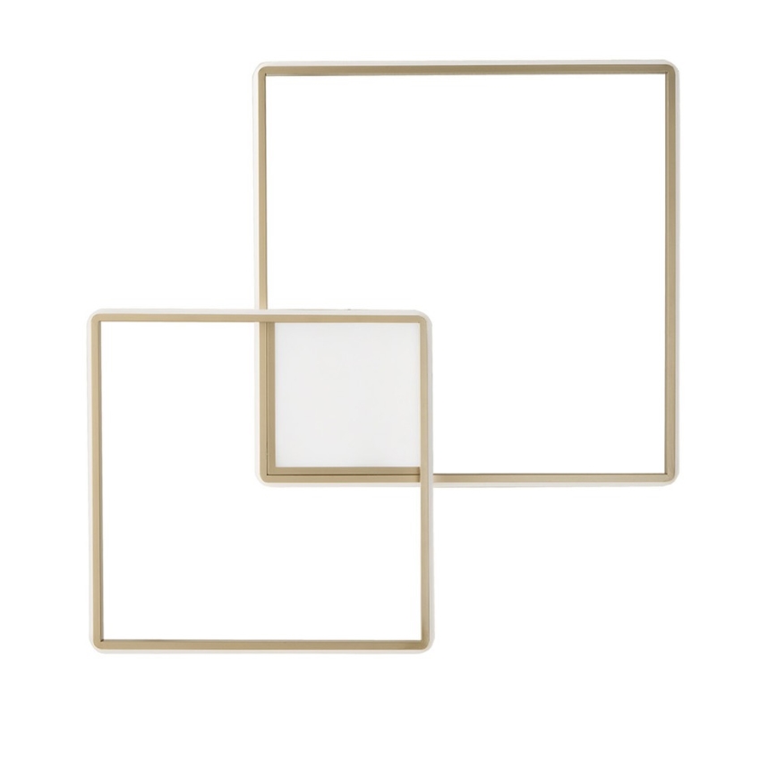 Ondaluce - Luminária de teto LED dimerizável DOWEL LED/46W/230V 55x55 cm dourada