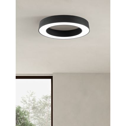 Ondaluce - Luminária de teto LED regulável GLOBUS LED/80W/230V 3000/4000K Ø 100 cm preta