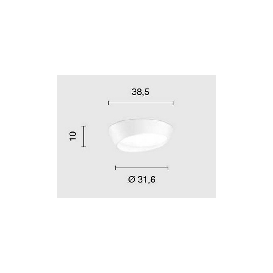 Ondaluce - Candeeiro de teto LED regulável HALF LED/25W/230V 3000/4000K Ø 38,5 cm branco