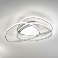 Ondaluce - Luminária de teto LED dimerizável ROSE LED/60W/230V 50x54 cm prateada