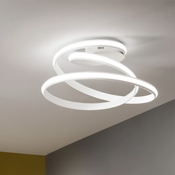 Ondaluce - Luminária de teto LED dimerizável VUELTA LED/37W/230V Ø 55 cm branca