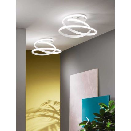 Ondaluce - Luminária de teto LED dimerizável VUELTA LED/37W/230V Ø 55 cm branca