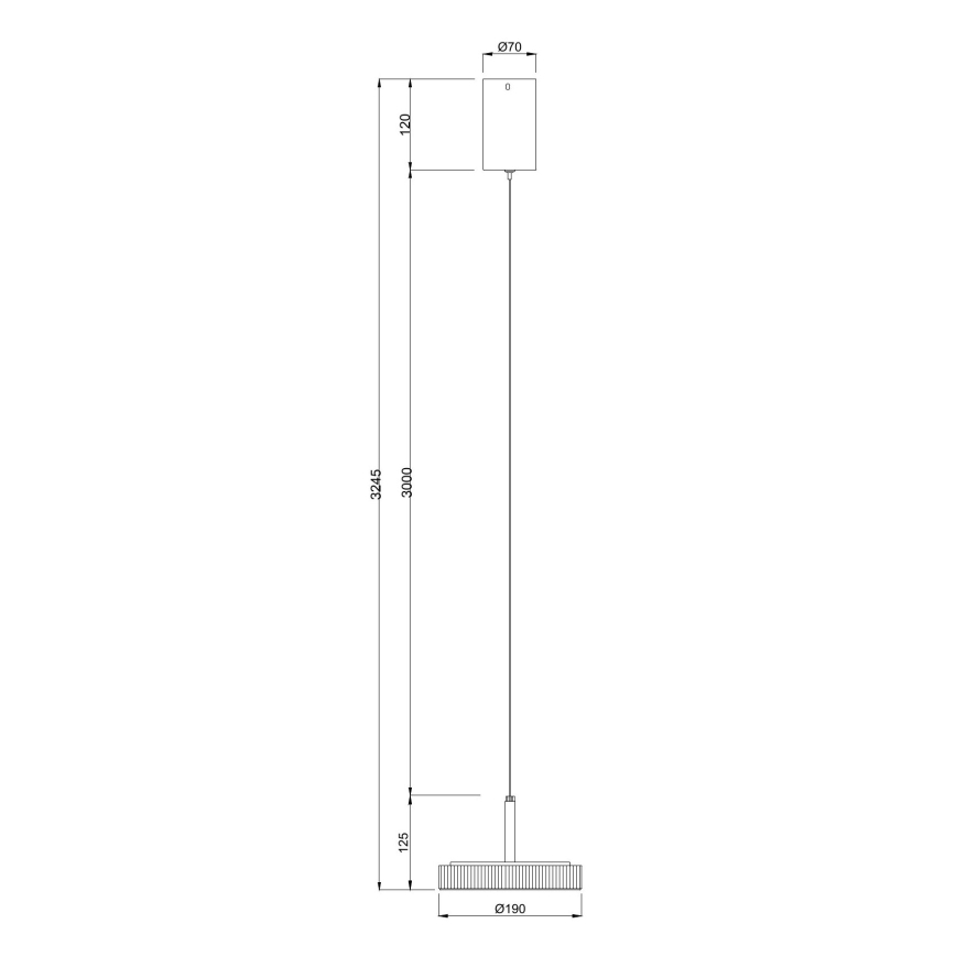 Ondaluce - Luminária LED pendente com cabo NINA LED/20W/230V Ø 19 cm preta