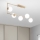 Ondaluce - Lustre com haste MONILE 5xE14/10W/230V dourado/branco