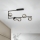 Ondaluce - Lustre de haste MONILE 5xE14/10W/230V preto/preto fumê