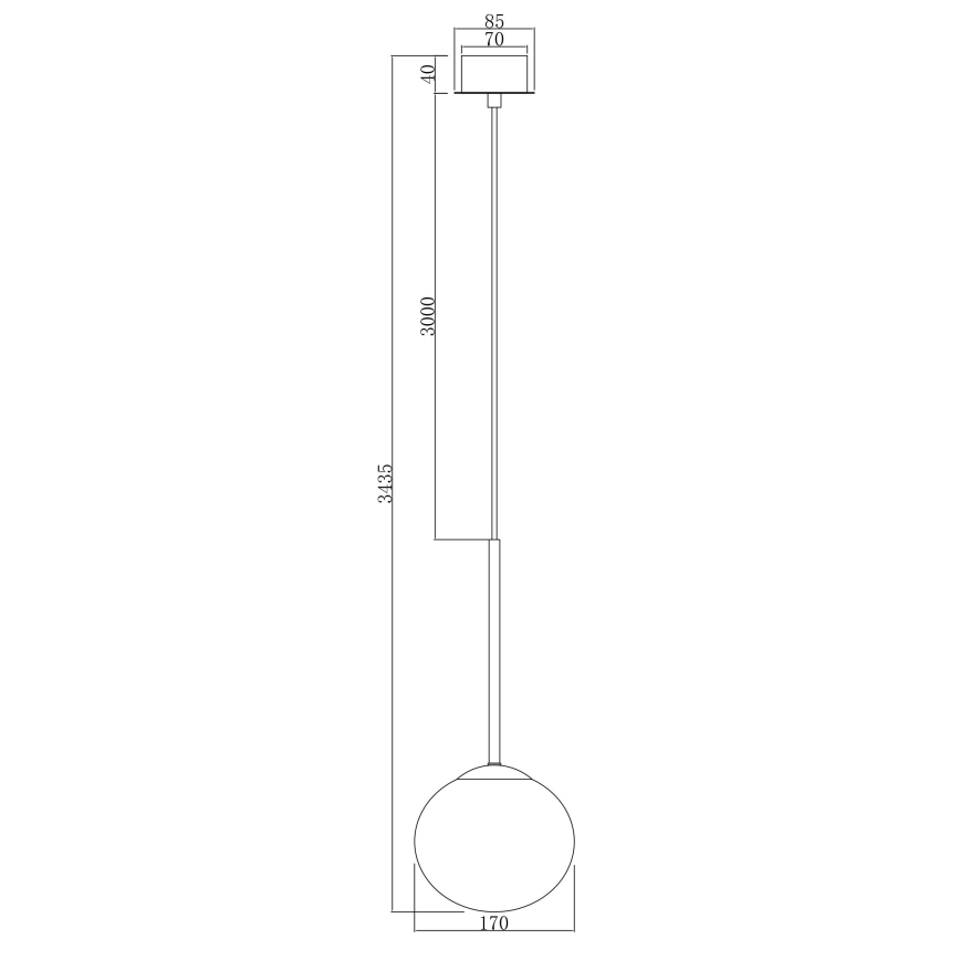Ondaluce - Lustre em cabo JEWEL 1xE14/10W/230V Ø 17 cm preto/fumê