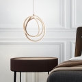 Ondaluce - Lustre LED dimável suspenso por cabo GOLDEN LED/28W/230V Ø 31,5 cm dourado