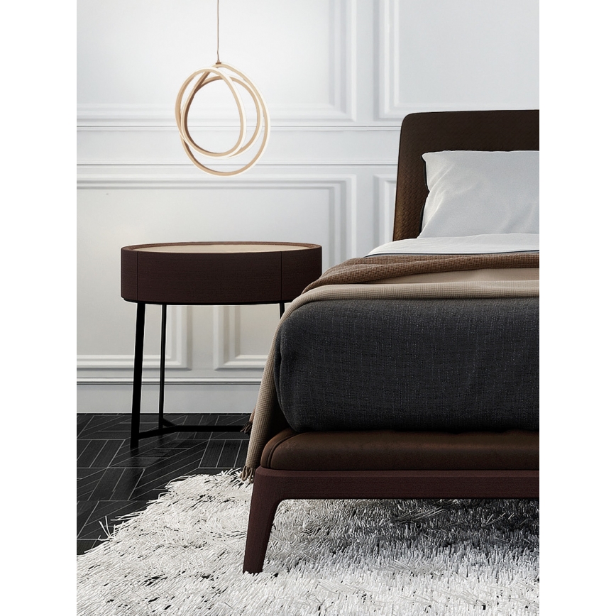 Ondaluce - Lustre LED dimável suspenso por cabo GOLDEN LED/28W/230V Ø 31,5 cm dourado