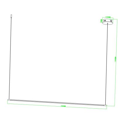 Ondaluce - Lustre LED dimerizável em cabo GENIUS LED/28W/230V preto