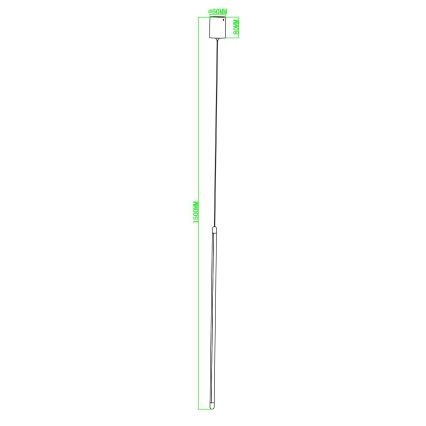 Ondaluce - Lustre LED dimerizável suspenso por cabo GENIUS LED/12W/230V Ø 1,5 cm dourado