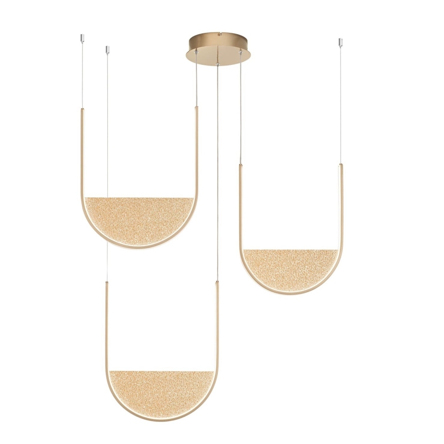 Ondaluce - Lustre LED regulável em cabo LOTUS LED/70W/230V dourado