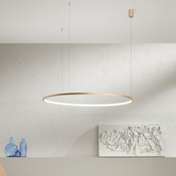 Ondaluce - Lustre LED regulável suspenso em cabo SOEL LED/38W/230V Ø 80 cm dourado