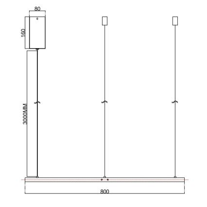 Ondaluce - Lustre LED regulável suspenso em cabo SOEL LED/38W/230V Ø 80 cm dourado