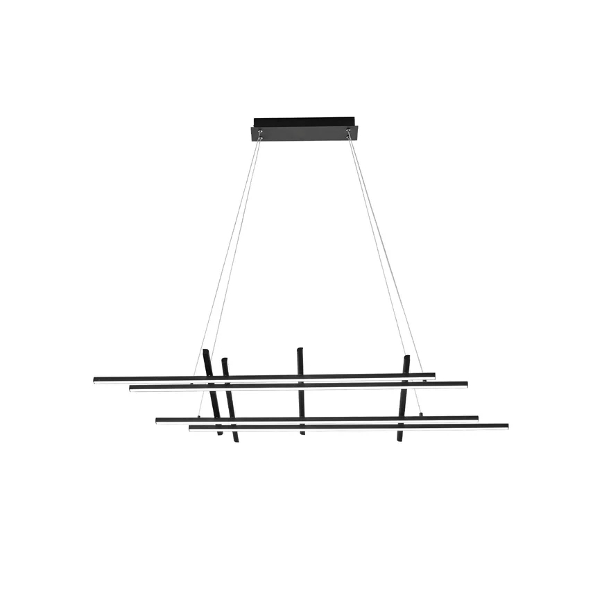 Ondaluce - Lustre LED regulável suspenso por cabo MOVIDA LED/114W/230V preto