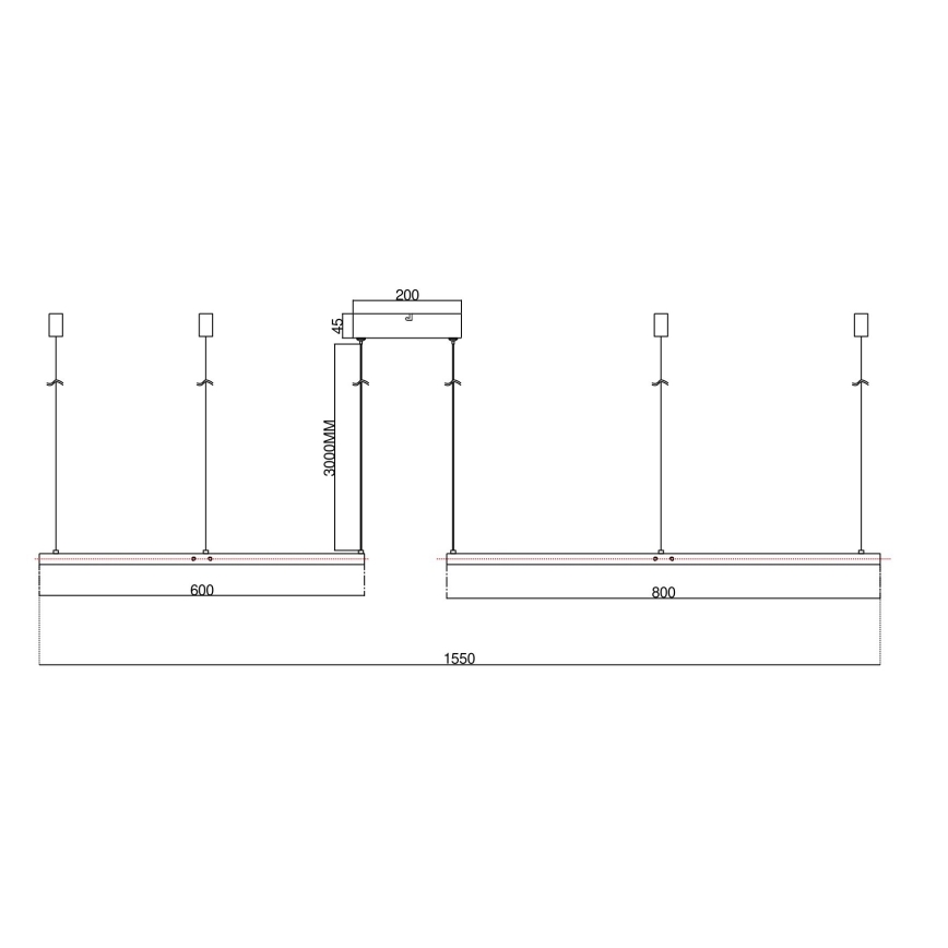 Ondaluce - Lustre LED regulável suspenso por cabo SOEL LED/28W/230V + LED/38W diâmetro 80/60 cm dourado