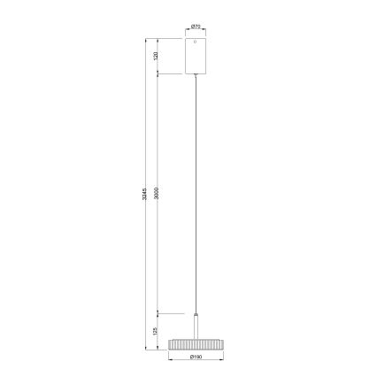 Ondaluce - Lustre LED suspenso por cabo NINA LED/20W/230V Ø 19 cm dourado