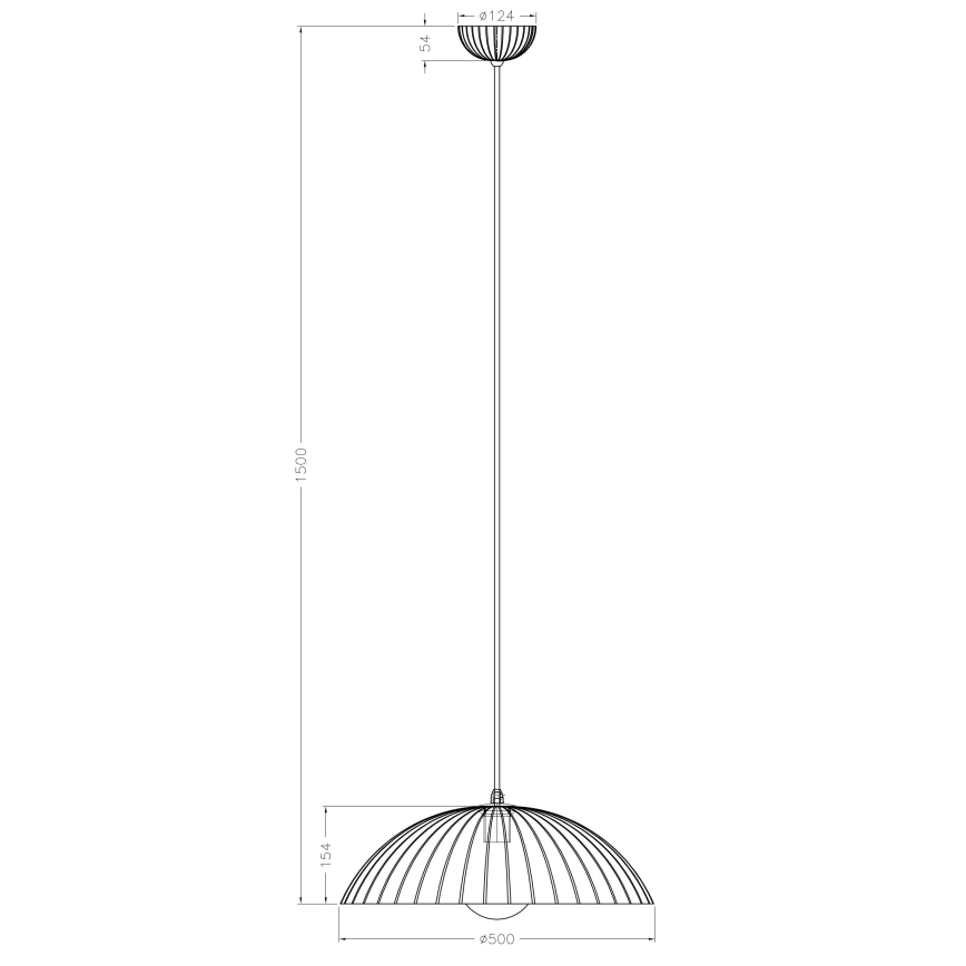 Ondaluce - Lustre pendente com cabo RUSTIC 1xE27/15W/230V Ø 50 cm betão/castanho