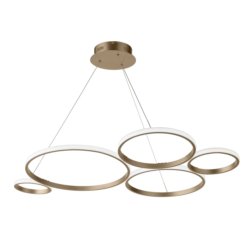 Ondaluce - Lustre pendente LED dimerizável com cabo POIS LED/60W/230V dourado