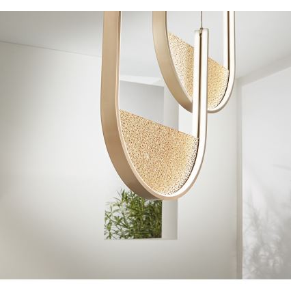 Ondaluce - Lustre pendente LED dimerizável LOTUS LED/55W/230V dourado
