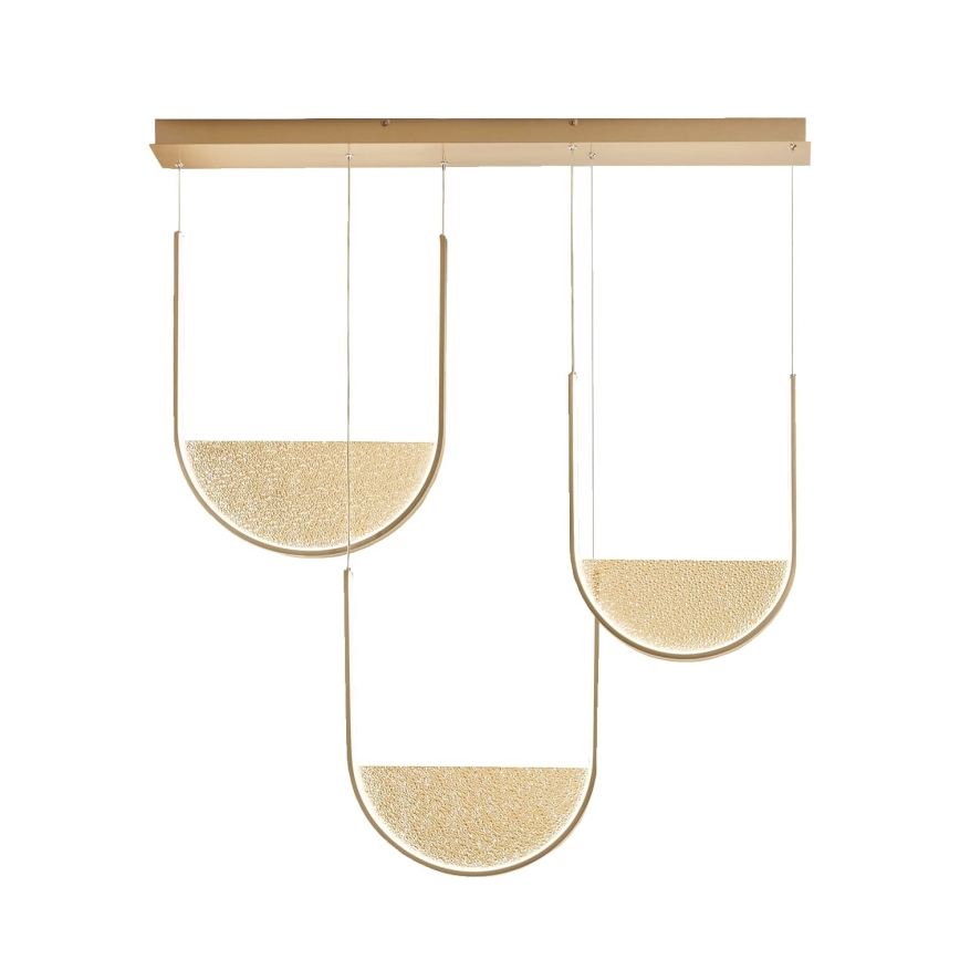 Ondaluce - Lustre pendente LED regulável em cabo LOTUS LED/70W/230V, dourado