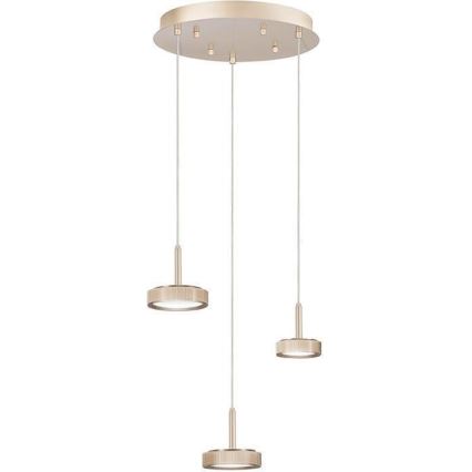 Ondaluce - Lustre regulável suspenso por cabo NINA LED/24W/230V Ø 35 cm dourado