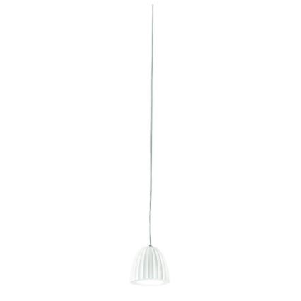 Ondaluce - Lustre suspenso com cabo CONCRETE 1xGU10/7,5W/230V Ø 10,5 cm betão/branco