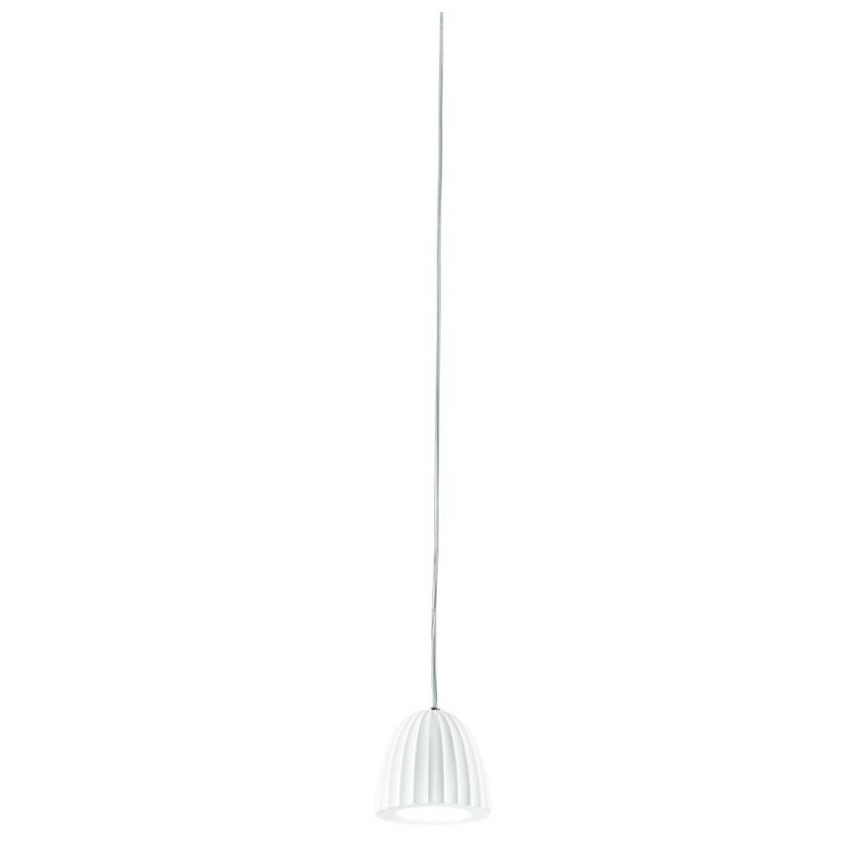 Ondaluce - Lustre suspenso com cabo CONCRETE 1xGU10/7,5W/230V Ø 10,5 cm betão/branco