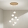 Ondaluce - Lustre suspenso com cabo JEWEL 8xE14/10W/230V Ø 70 cm dourado/branco