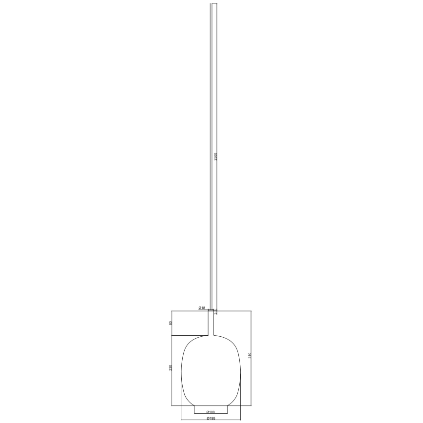 Ondaluce - Lustre suspenso com cabo THELMA 1xE27/15W/230V Ø 19,5 cm dourado/bege fumê